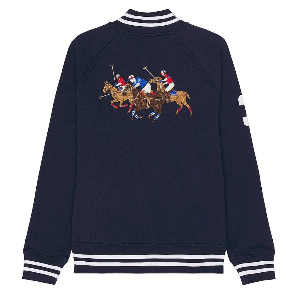 NWT - Polo Ralph Lauren - Triple-Pony Fleece Baseball Jacket - Size M